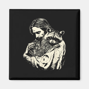 Aimant Amoureux du Raton Laveur Panda Ordure Chrétien Jés
