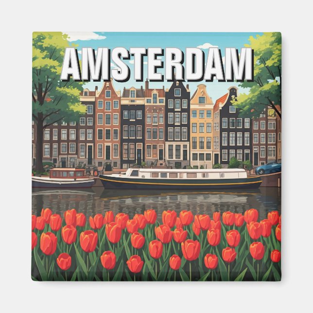 Aimant Amsterdam Pays-Bas (Devant)