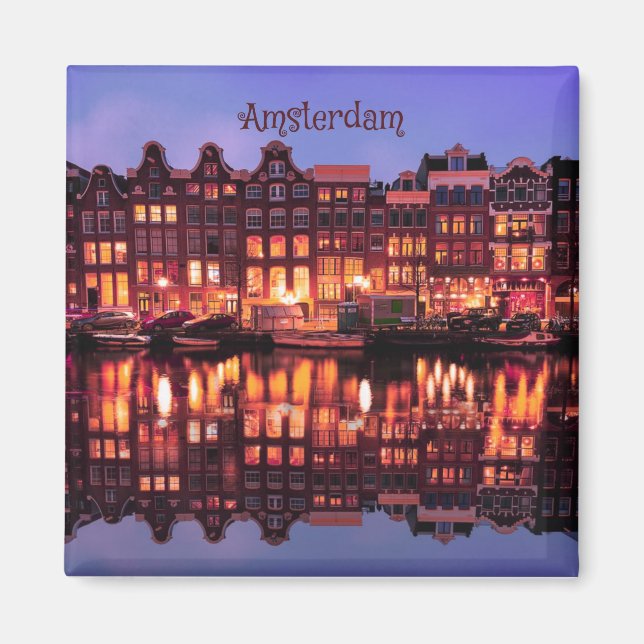 Aimant Amsterdam Row Houses sur Canal (Devant)