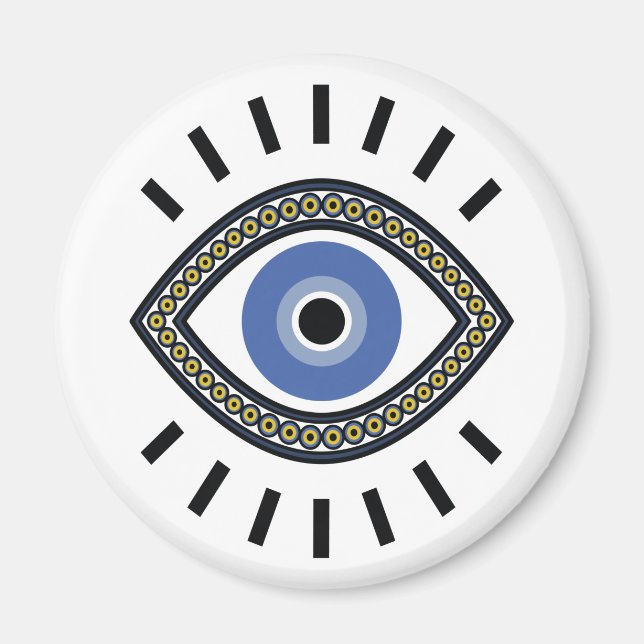 Aimant Amulet perle d'oeil bleu, protection des yeux du m (Devant)