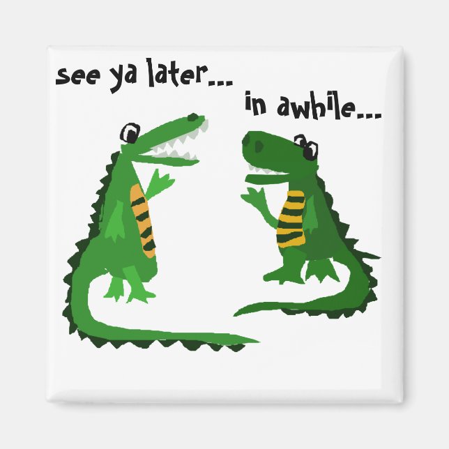 Aimant Amusant Alligator parler au crocodile (Devant)