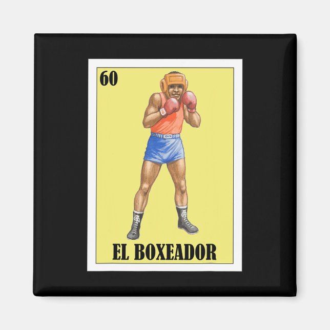Aimant Amusant design de boîte mexicaine - El Boxeador 2 (Devant)