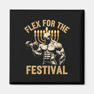 Aimant Amusant Hanoukka Juif Gym Workout Flex Pour Les Fe