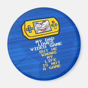 Aimant Amusant Jeu Jaune Portable Fête des pères Salutati