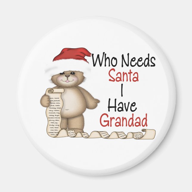 Aimant Amusant qui a besoin de Père Noël Grand-père (Devant)