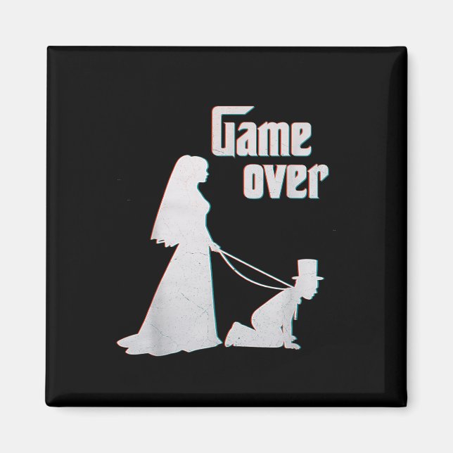 Aimant Amusante Mariée Mariage Bachelor Bachelorette Ga (Devant)