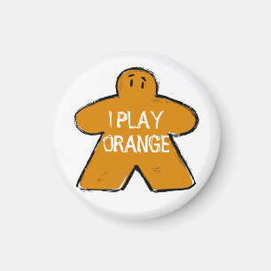 Aimant Amusante Phrase Grunge Orange Meeple Board Gamer