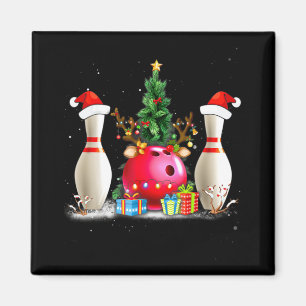 Aimant Amusants Bowling Noël Noël Noël Chapeau Noël Amour