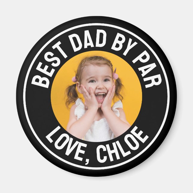 Aimant Amusants Meilleur Papa Par Photo (Devant)