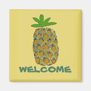 Aimant Ananas, Bienvenue, modifier le texte
