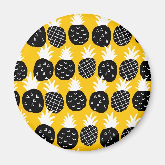 Aimant Ananas noir (Devant)