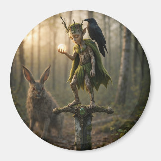 Aimant Ancien barde druidique fée pixie avec perle