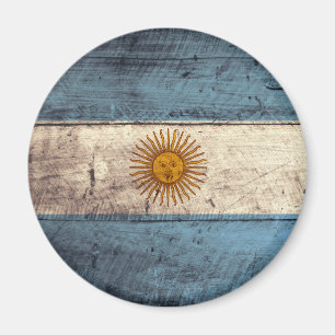 Aimant Ancien drapeau argentin en bois