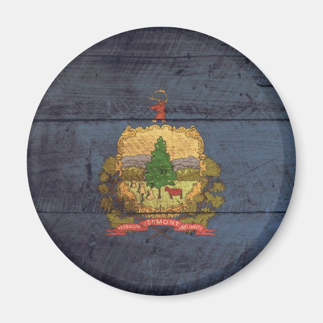 Aimant Ancien pavillon Vermont En Bois ; (Devant)