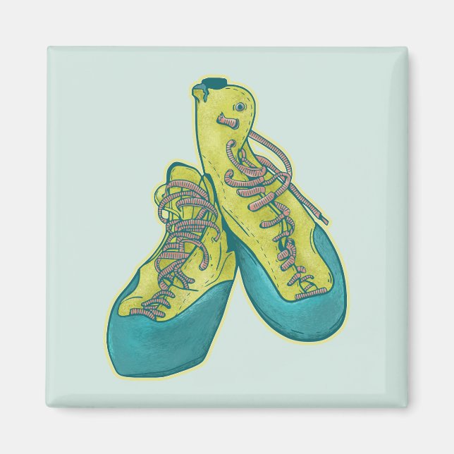 Aimant Ancienne escalade chaussures rock escalade (Devant)