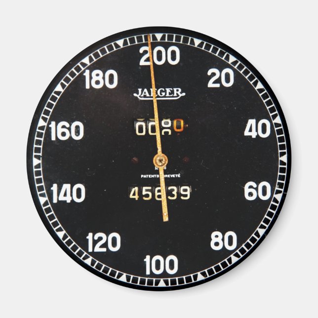 Aimant Ancienne jauge de compteur de vitesse de voiture v (Devant)