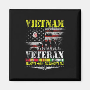 Aimant Anciens combattants du Vietnam Vintage Drapeau