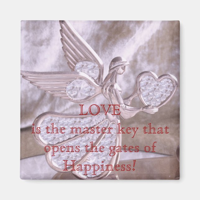 Aimant Ange avec coeur (Devant)