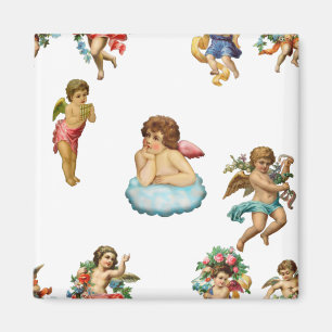 Aimant ange cherub antique