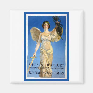 Aimant Ange de femme patriotique vintage, achetez des bon