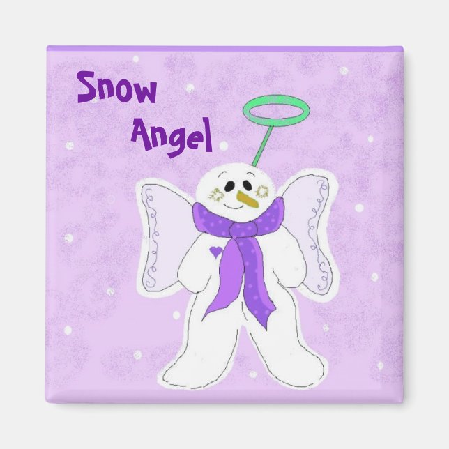 Aimant Ange de neige pourpre (Devant)