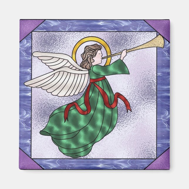 Aimant Ange en verre tendu (Devant)