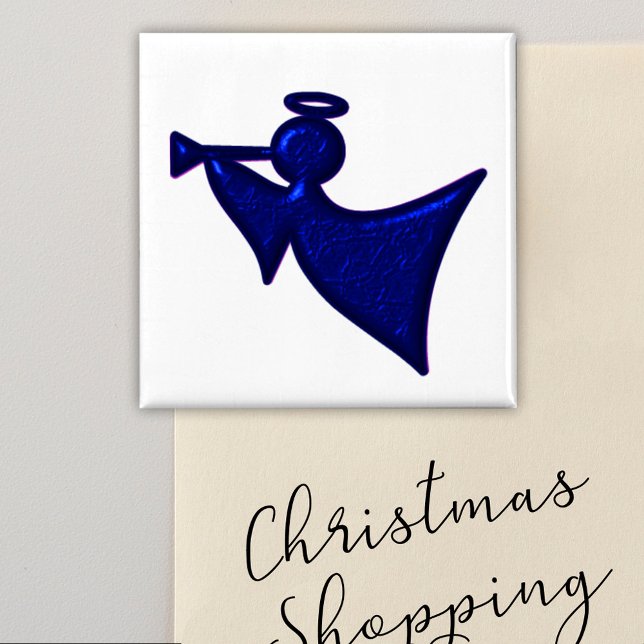 Aimant Angel de Noël bleu métallique (Créateur téléchargé)