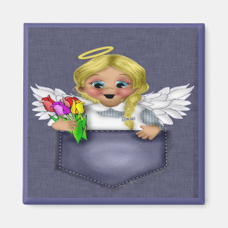 Aimant Angel de poche Blonde