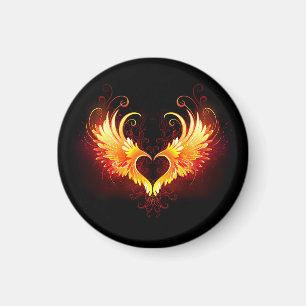 Aimant Angel Fire Heart with Wings