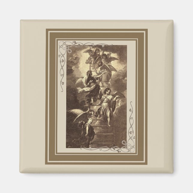 Aimant Angels Sur Une Échelle Céleste (Devant)
