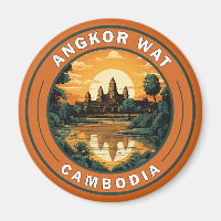 Angkor Vat Cambodge - Badge d'Art Voyage