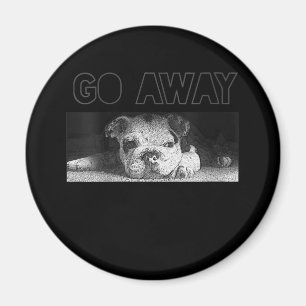 Aimant Anglais Bulldog Chiot Distances Sociales S'Éloigne