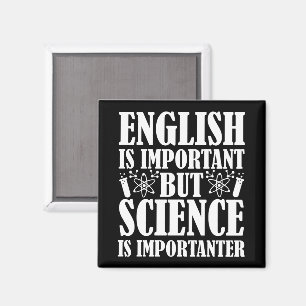 Aimant Anglais Important Mais Science Drôle Enseignant Di