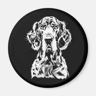 Aimant Anglais Setter Portrait Minimaliste