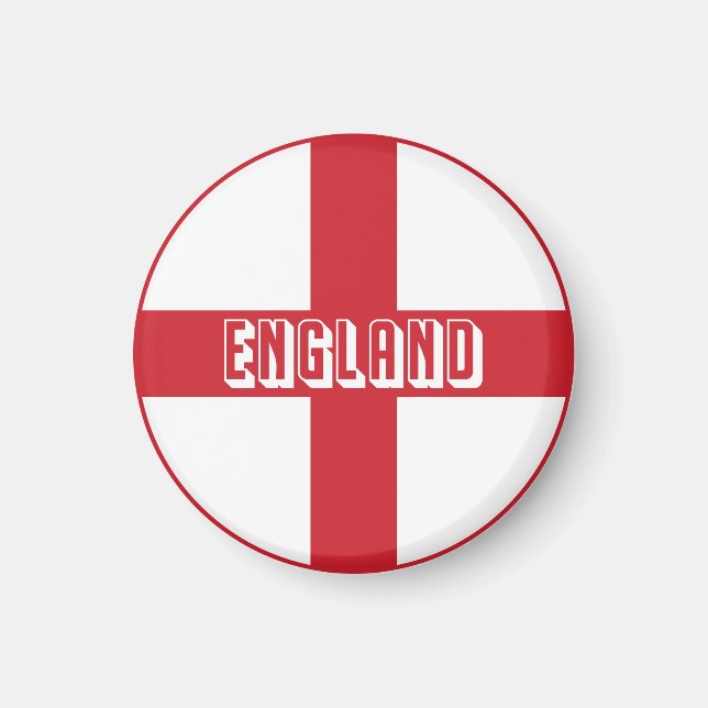 Aimant Angleterre Drapeau et nom (Devant)