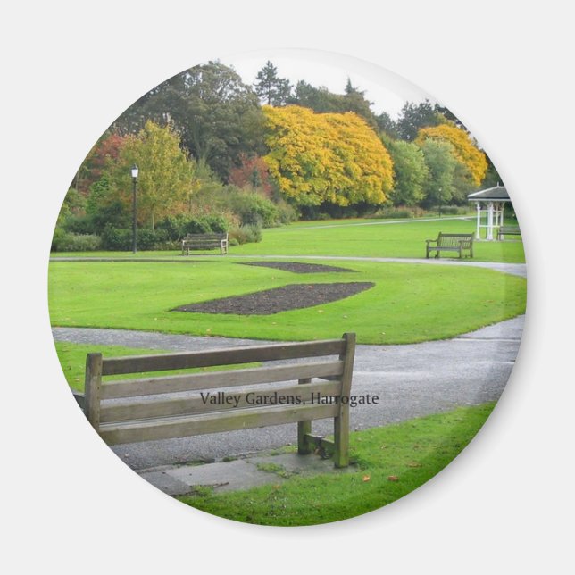 Aimant ANGLETERRE : Parc Valley Gardens, Harrogate (Devant)