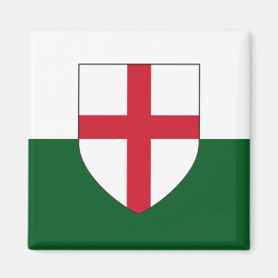 Aimant Angleterre & Pays de Galles - Bouclier blanc et ve