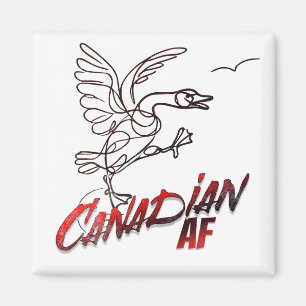 Aimant Angry Canada Goose Canadian AF sticker