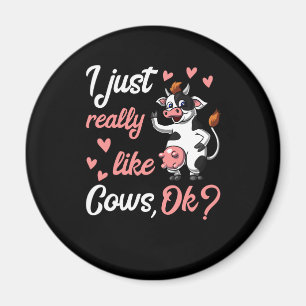 Aimant Animal mignon de ranch d'asile de fous de vache