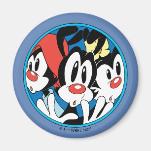 Aimant Animaniacs   Warner Siblings Circle Graphic