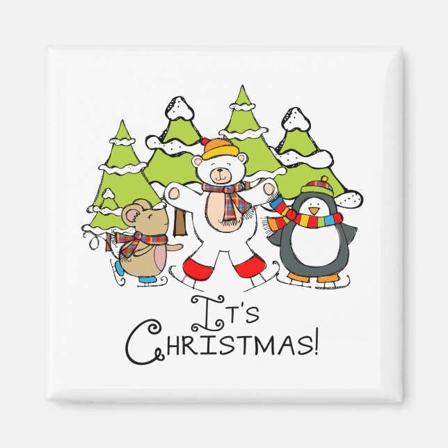 Aimant Animaux C'est Noël (Devant)