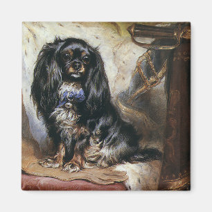 Aimant Animaux de compagnie vintage, chiot épagneul jouet