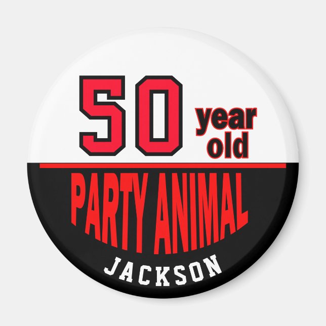Aimant Animaux de fête de 00 ans  (Devant)