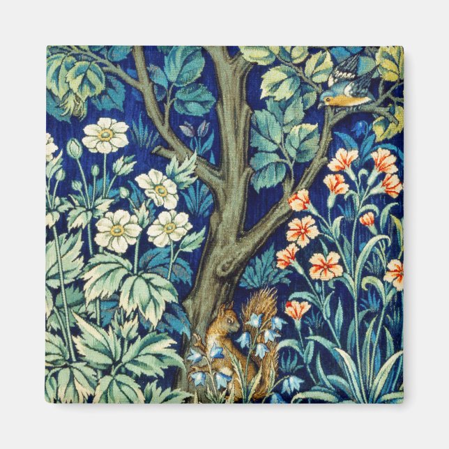 Aimant Animaux et fleurs, Forêt, William Morris (Devant)