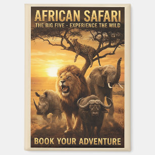 Aimant Animaux sauvages Big Five de safari africain 