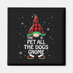 Aimant Animaux Tous Les Chiens Gnome Buffalo Plaid Family