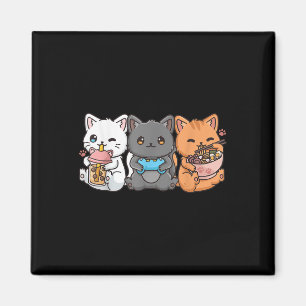 Aimant Anime Boba Tea Buble Tea Jeu Gamer Ramen Cat