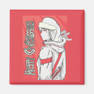 Aimant Anime chandail_noël, Xmas mignonne fille