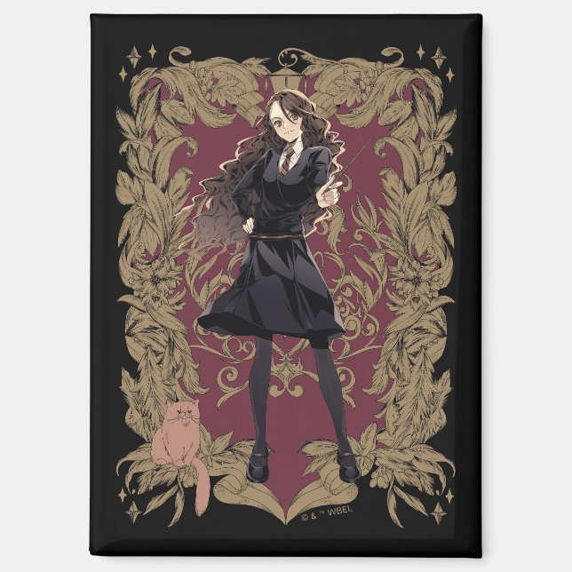 Aimant Anime Hermione Granger Cadre Orné (Recto)