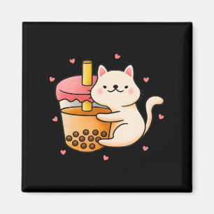 Aimant Anime Kawaii Chat Boba Bubble Tea Anime Merch Cade